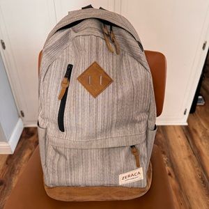 Grey Men’s/Women’s Book Bag with Laptop Slot College Back Pack